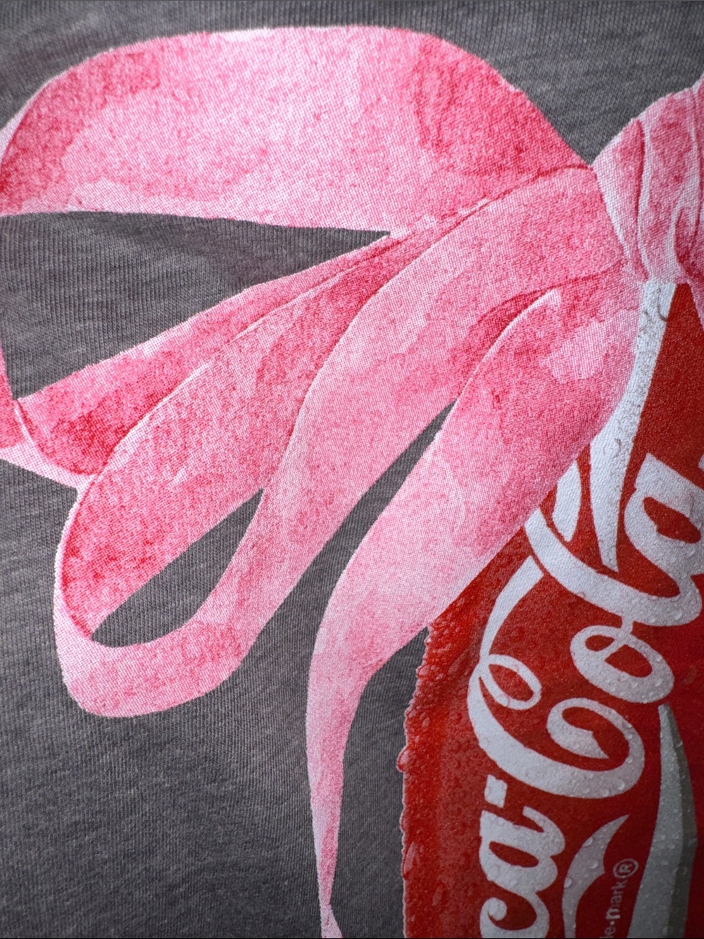 Coca-Cola- NWT Pink Bow Coke Can Graphic Tee Size Large - Picture 12 of 12